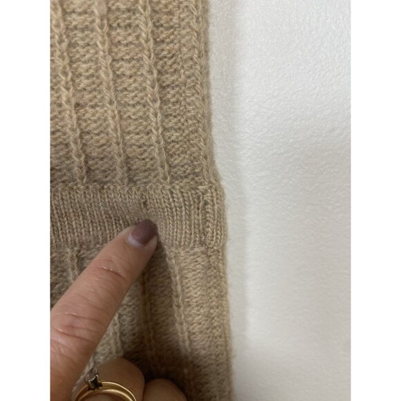 Diane von Furstenberg Tan Camel Brown 100% Wool Sweater Dress size S Knit Sheath - Picture 11 of 13